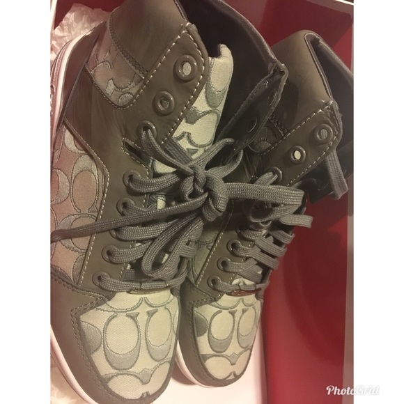 Coach sneakers with small heel. Never worn - Picture 4 of 6